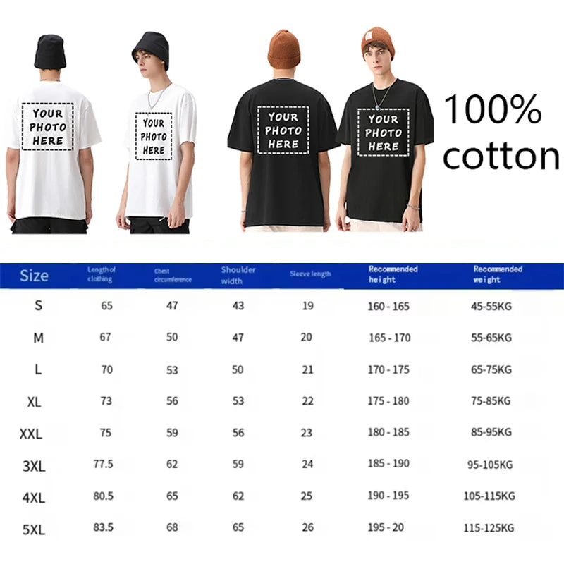 Custom-made men's T-shirts are suitable for team gatherings, gyms, and sports cotton round-neck short-sleeved shirts