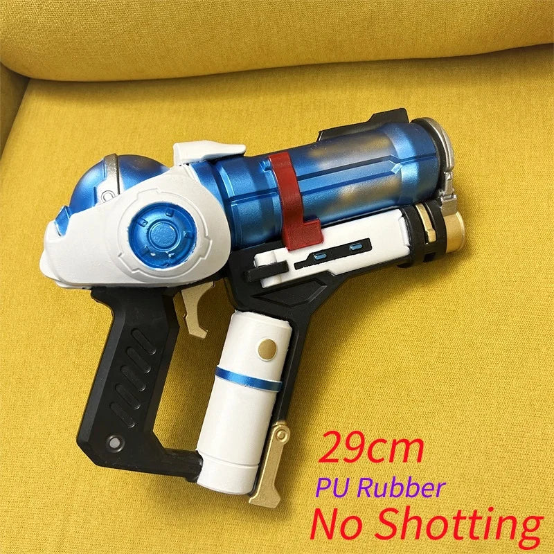 OW Gun Cosplay Angela Ziegler Mercy Angel Shock Gun Prop Weapons Model Safety PU Rubber Model Halloween No Shooting