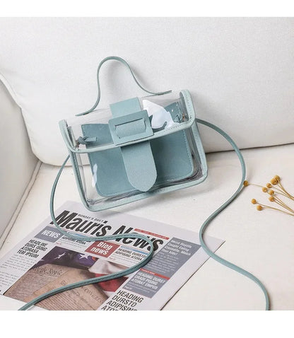 Transparent PVC Ladies' Jelly Bag, Summer Transparent Shoulder Crossbody Bag, Cute Kawaii Handbag