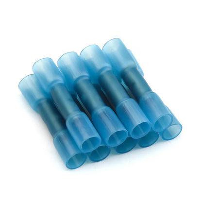 50/200/500pcs Heat Shrink Butt Cable Wire Crimp Connector 0.5-1.5mm2 Electrical Terminals Quick Connector BHT1.25 Red 22-18 AWG