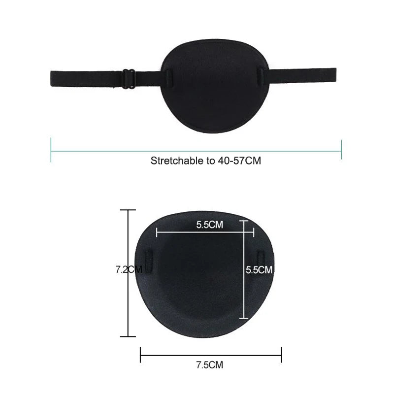 Single Eye Patch Adjustable 3D Foam Groove Breathable Eyeshade Eyes Medical Use Concave Strabismus Amblyopia Training Eye Mask