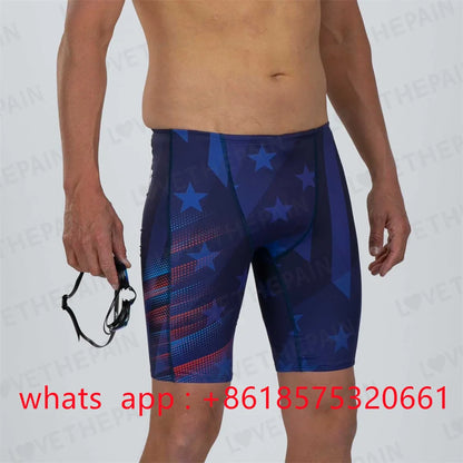 Zootekoi Mens Swimming Trunks Beach Surf Tights Shorts Endurance Athletic Training Quick Dry Jammer Diving Surfing Swimwear 2023