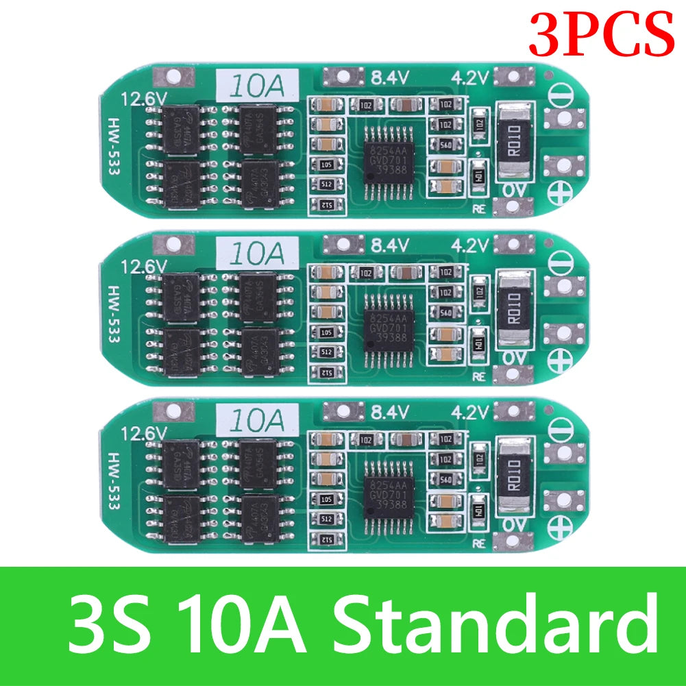 BMS 3S/4S 5A 10A 20A 25A 40A 60A Płytka zabezpieczająca ładowarkę do akumulatorów litowo-jonowych 18650 do wiertarki 12 V z funkcją wzmocnienia/balansu