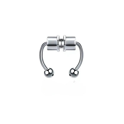 2025 Trendy Piercing Free Magnetic Nose Ring Stainless Steel Horseshoe Non Pierced Goth Punk Fake Hoop Clip on Jewelry Gift