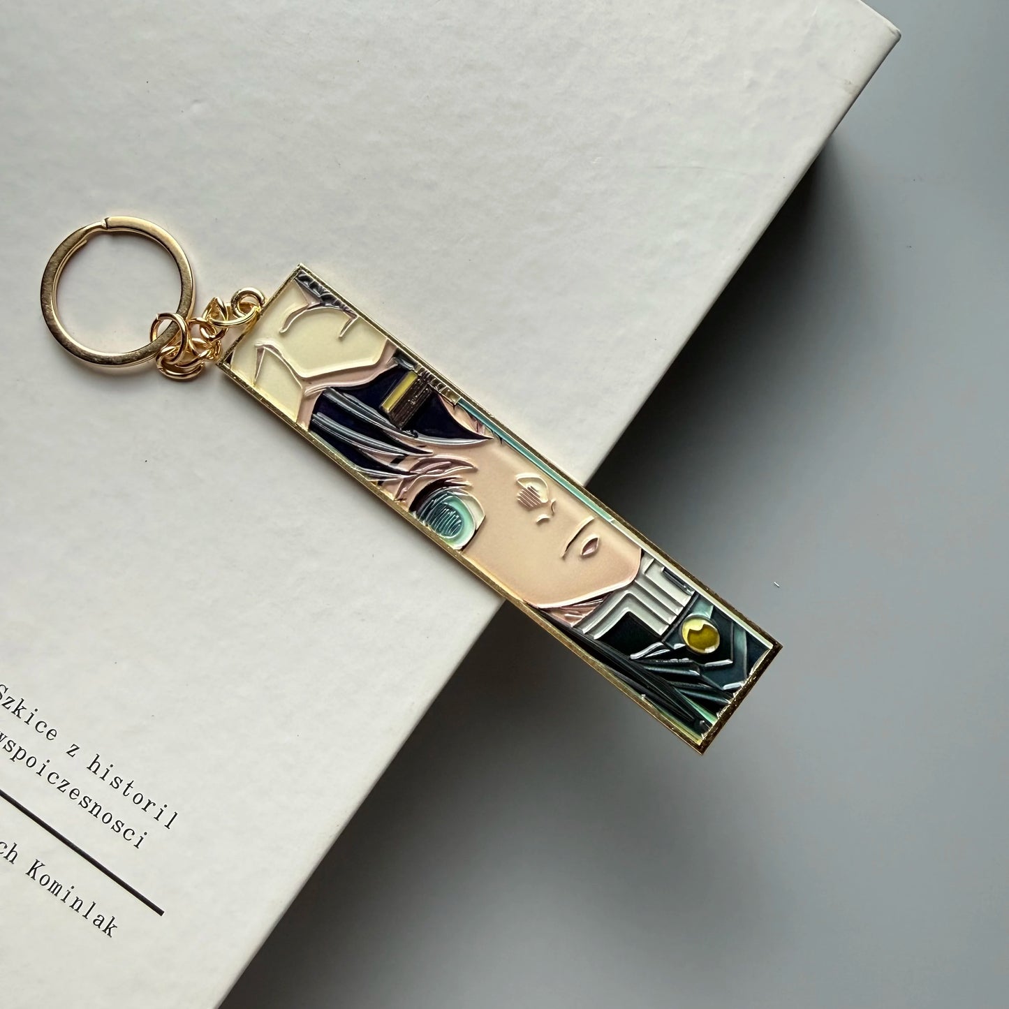 Anime Metal Hollow Out Keychains Bookmark Cute Jet Manga Fashion Bag Key Tag Jewelry Accessory Key Ring Holder Gift Anime