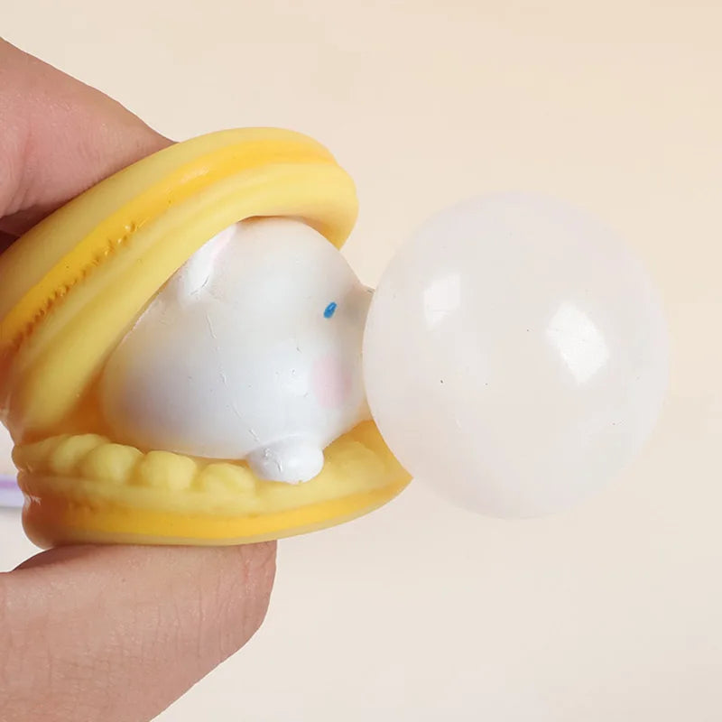 Animal Spit Bubble Burger Squishy Cute Cartoon Anti-stress Relief Squishy Fidget Sensory Toy Funny Vent Squeeze Toy &Desk Decor