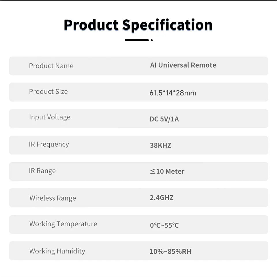 Smart WiFi IR Remote Control USB Mini Universal Infrared Controller Compatible with Alexa Google Assistant Tuya Smart Home