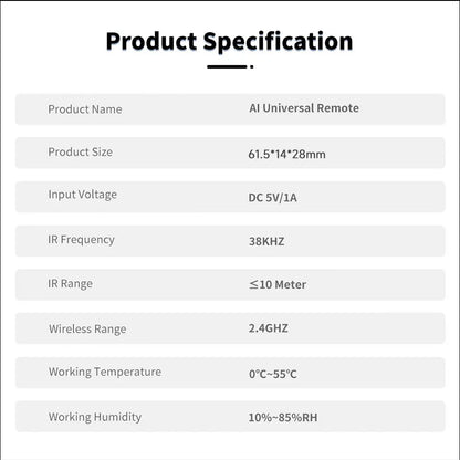 Smart WiFi IR Remote Control USB Mini Universal Infrared Controller Compatible with Alexa Google Assistant Tuya Smart Home