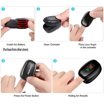 1pcs 2pcs Finger Clip Oximeter Home LED Oximeter Blood Oxygen Meter Portable Fingertip Pulse Oximeter Saturation SpO2 Monitor