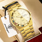 POEDAGAR Trendy Casual Man Watch Luminous Waterproof Stainless Steel Classic Men Wristwatch Date Week Men's Quartz Watches Reloj
