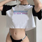 90s Femboy fairycore goth crop top Woman gothic  manga korean fashion graphic  t-shirts cropped