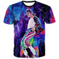 Summer Fashion Hip Hop Artist Print Retro Cool Casual Men's Harajuku Street Style Short-Sleeve Stylish Quick-Drying Breathable