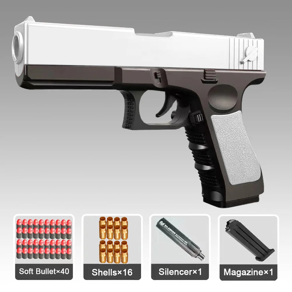 Desert Eagle Best Toy Gun For Kids Toy Pistol Boys Birthday Gift 16 Shells + 40 Darts Model Shooting Game