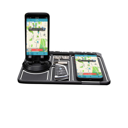 4 In 1 PVC Car Anti-Slip Mat  panel Silicone Phone Holder Dashboard Mount Stand Multi-purpose Car Organizer Tray Car Accessory
