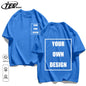 Men's Personalized T-shirt 100%Cotton Tee Custom Shirt Make Your Design Logo Text Men Women Design Your Gift Couple Tshirt