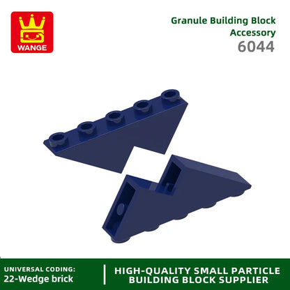 Wange 6044 100g/57Pcs Sloping 5 Hole Compatible With Small Particle Building Blocks Suitable For Assembly And DIY Toy Parts