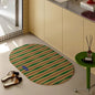 VIKAMA Light Luxury Minimalist Style Lineage Living Room Entrance Carpet Bathroom Entrance Anti-slip Floor Mat Home Decoration