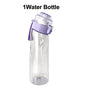 Flavored Water Bottle 650ml Sports Alr Up Drinking Bottle 7 Fruit Fragrance Pods Water Cup for Outdoor Camping Fitness Fashion