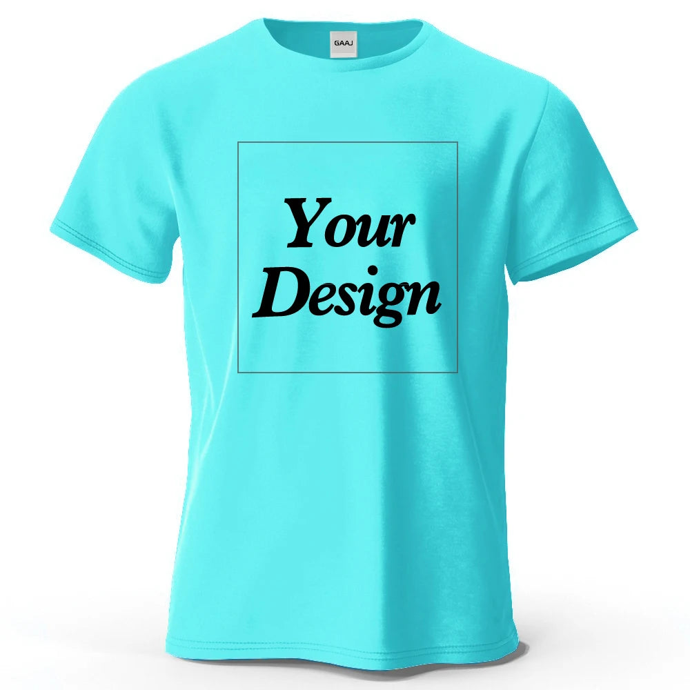 Custom T shirt Customized Tshirt Personalized Tee Shirt Diy Print Your Photo Brand Logo Text Men Women 100% Cotton Premium Gift