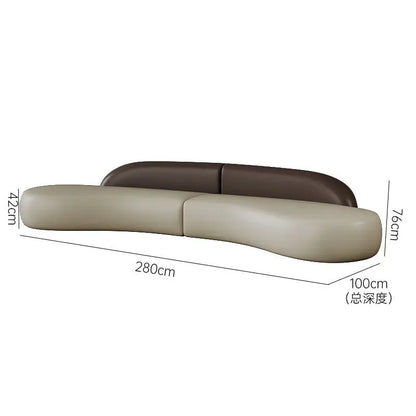 Italian Luxury Curved Sofa Modern Simple Hotel Homestay Lounge Office Sofa Designer Office Furniture أثاث مكتبات FYOS