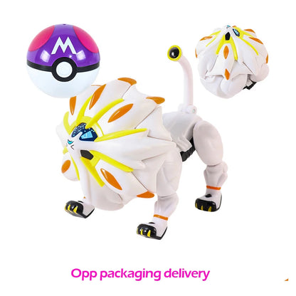 Pokemon ball deform Figure Pikachu Charizard Venusaur Blastoise Gyarados Solgaleo Lunala Action Figurine pokeball poke child Toy
