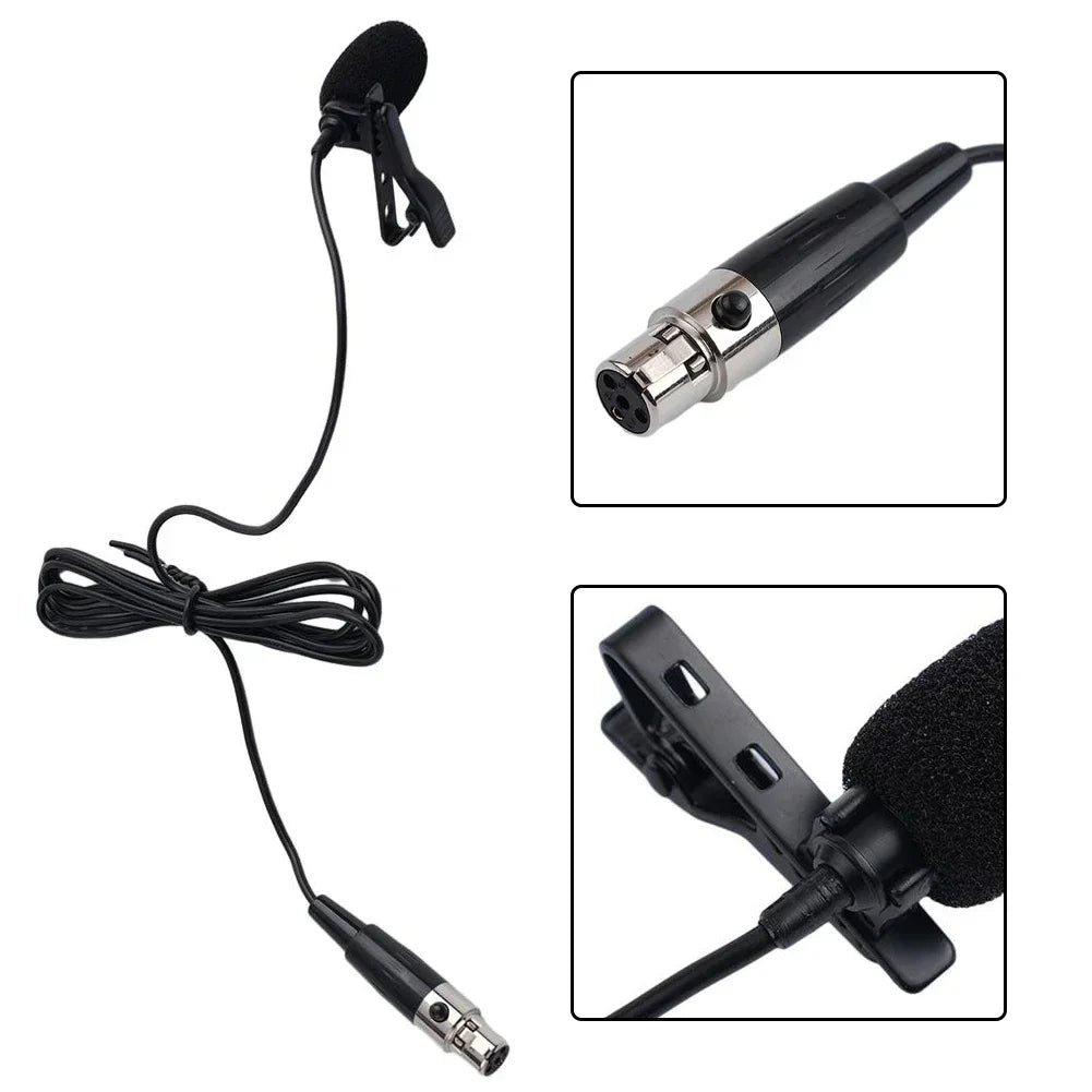 Portable 4-PIN Mini Microphone For Shure Wireless Lavalier Lapel Clip-on Microphone Audio Condenser Microphone For Meeting
