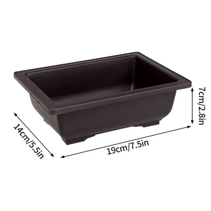 Rectangular Square Flowerpots Imitation Purple Clay Succulent Plants Pots Oval Pots Outdoor Garden Landscape Bonsai Pot Trays