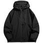 Men's Outdoor Jacket Waterproof Windbreaker Sports Climbing Trekking Multiple Pockets Skiing Softshell Zipper Hooded Jackets