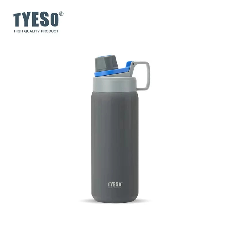 Tyeso 600ML Water Bottle With Eye Sticker Insulated Leak-Proof Fitness Flask Vacuum Flasks for Sport for Outdoor Workouts Travel