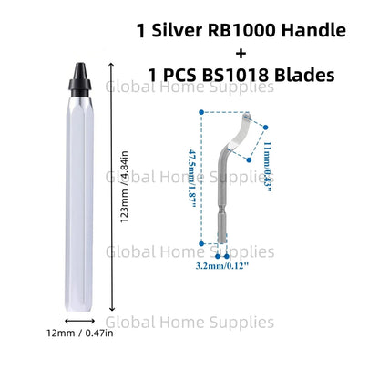 Deburring Tool Set RB1000 with Swivel Blades 1 or 11 PCS BS1010 BS1018 BK3010 BS3010 Metal Handle Deburr Tool Edge Burr Remove