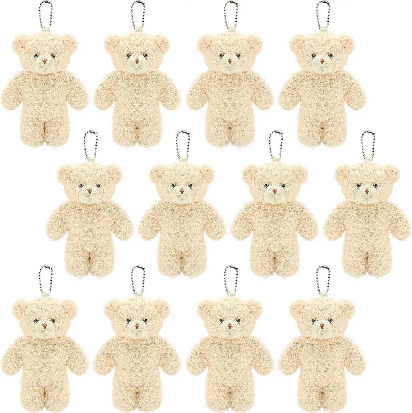12-500Pcs Mini Teddy Bears Tiny Soft Stuffed Teddy Bear Small Plush Bears Bulk for Birthday Party Decor Favors Bag Keychain
