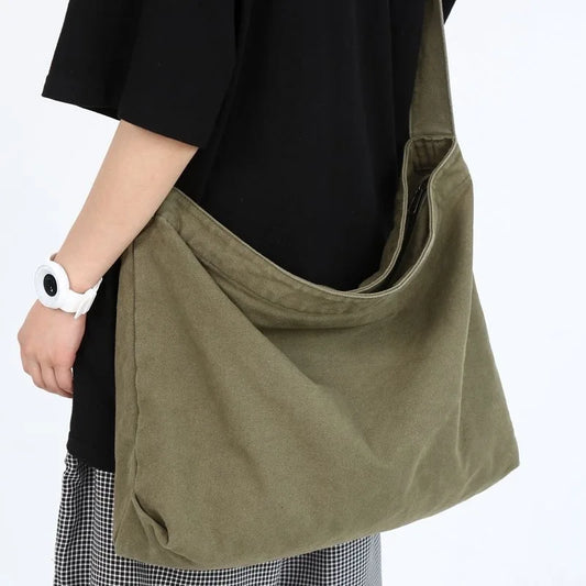 Women's Shoulder Bag Large Capacity Crossbody Bag for Woman 2025 New in Cotton Fashion Korean Female Student School Bag Handbag