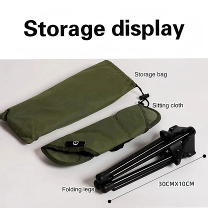 Outdoor Portable Folding Rotating Stool Aluminum Alloy Minin Chair Camping Fishing Chair Picnic Lightweight