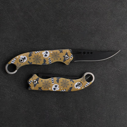 Pocket Portable Mini Folding Knife Stainless Steel Self-defense EDC Multi-purpose Camping Camp tools Halloween style