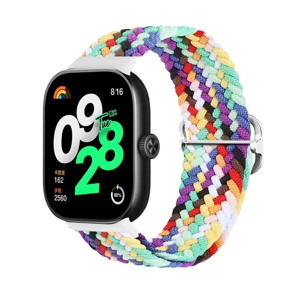 do paska Redmi Watch 4 Akcesoria Regulowany sportowy elastyczny nylonowy pleciony zamienny pasek correa bransoletka Miband 8 pro band