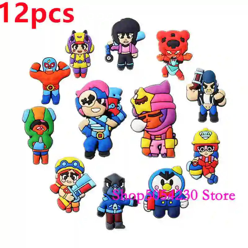 Brawl Stars Happy Birthday Party Supplies Set Cartoon Game Theme Tableware, Paper Plates & Backdrop Decorations for Celebrations