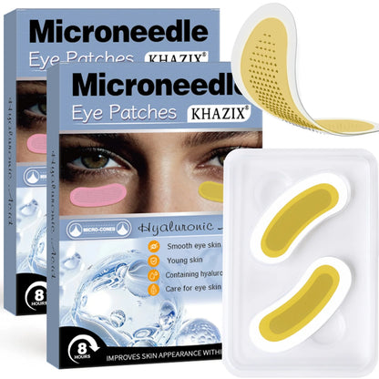 Retinol Microneedle Eye Patches with Hyaluronic Acid & Firming Peptides,for Forehead, Eye Area, Crow's Feet & Smile Lines,1Pair.