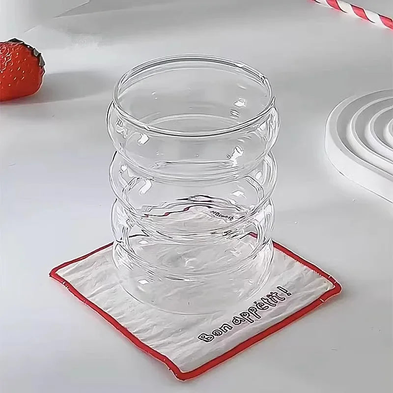 Creative Glass Cup Transparent Heat-resistant Tumbler Juice Milk Coffee Mug Home Water Glasses Beer Cocktail Glasses Drinkware
