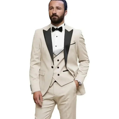 Spring Autumn Summer Casual Suits Men's Korean Business Western-style Clothes Vest Trousers Set Matching Outfit For Young Men