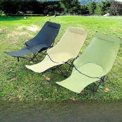 Portable Folding Moon Chair 3 Level Adjustable Recliner Camping Picnic Beach Office Nap Lounger Lightweight Foldable Chair