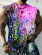 Men's Tank Top Sleeveless T-Shirt Pattern Print Summer Sports Running Gym Designer Casual Muscle Sleeveless Clothing 3D Printed