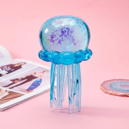 3 Colors Jellyfish Squishy Toy Set Soft Silicone Anti-Stress Squeeze Toy Cute Ocean Animal Fidget Toy for Party Favors Slow