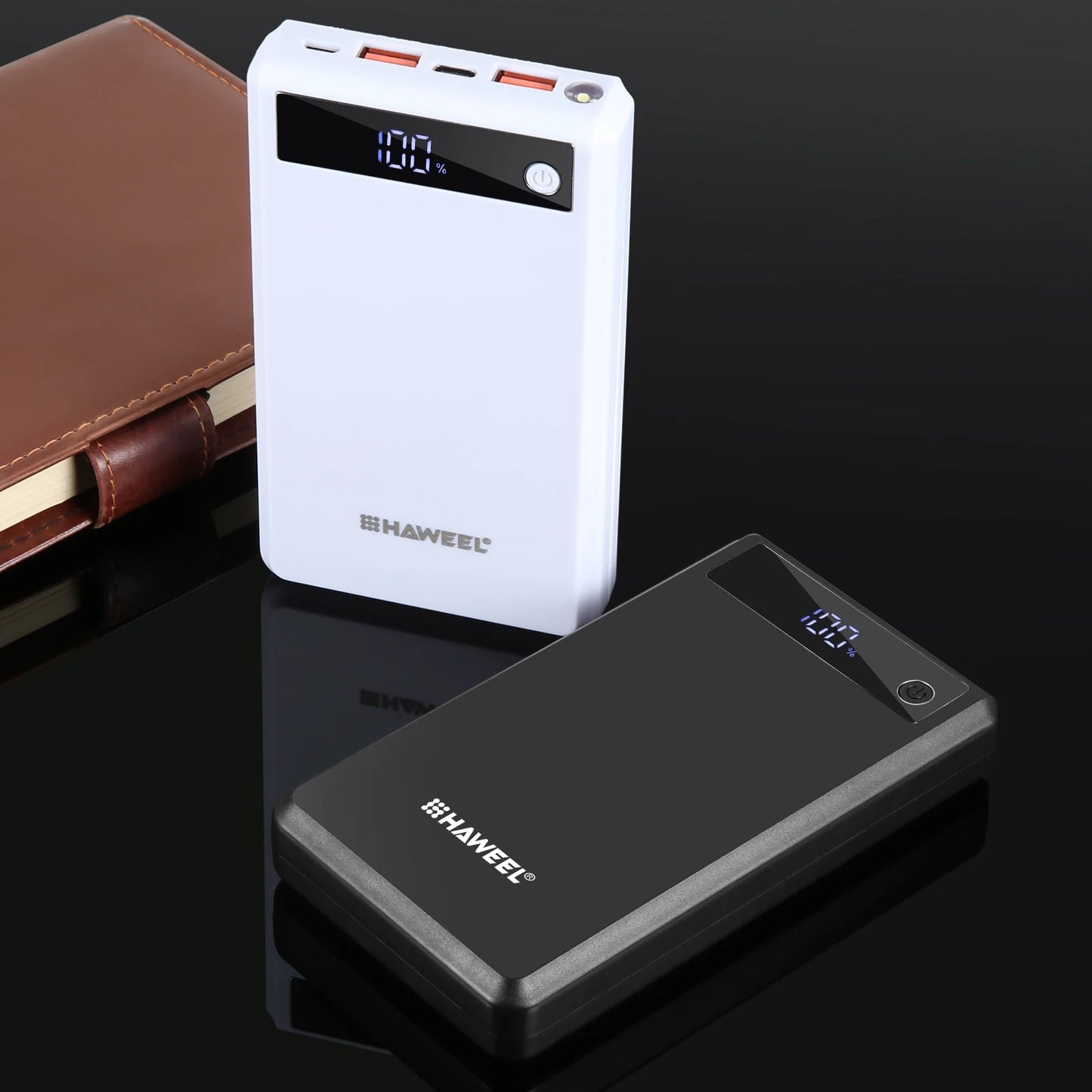 HAWEEL DIY 6 x 18650 Battery 24W Fast Charge Power Bank Box Case with Display Not Include Battery