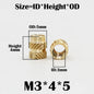 Brass Heat Set Insert Nut Tool Soldering Iron Hot Melt M3 Threaded Inserts Pressed Fit for 3D Printer Plastic Case Insertion Nut
