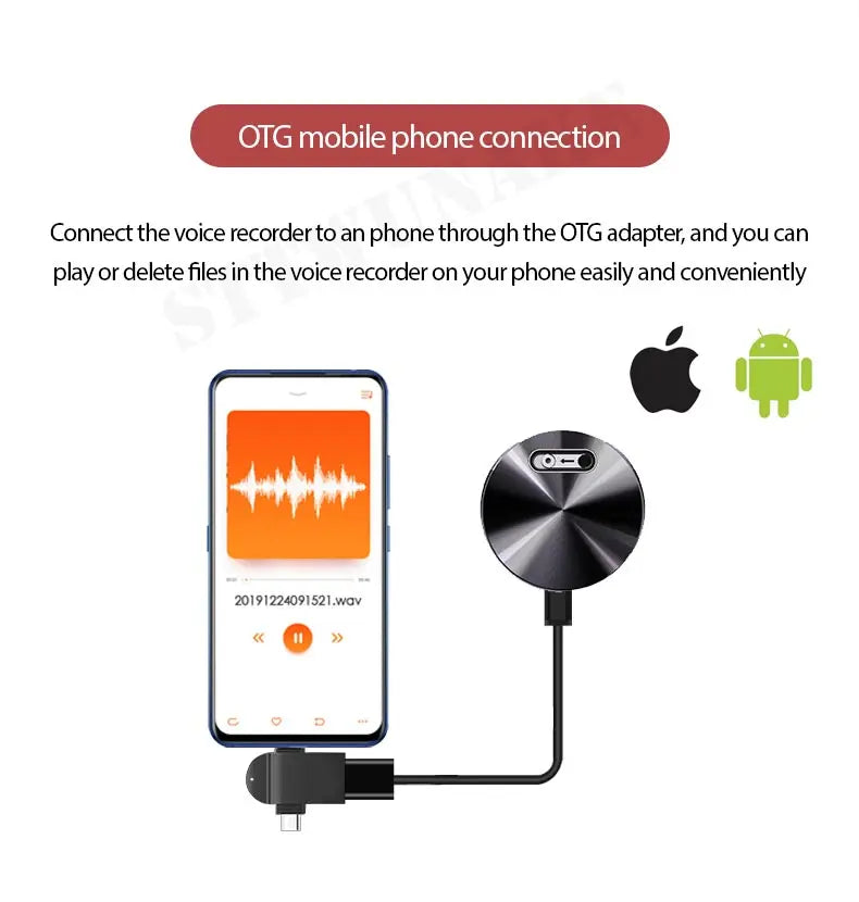 Built-in Magnet Mini Voice Activated Recorder Small Digital Audio Recording Device Sound Dictaphone STTWUNAKE