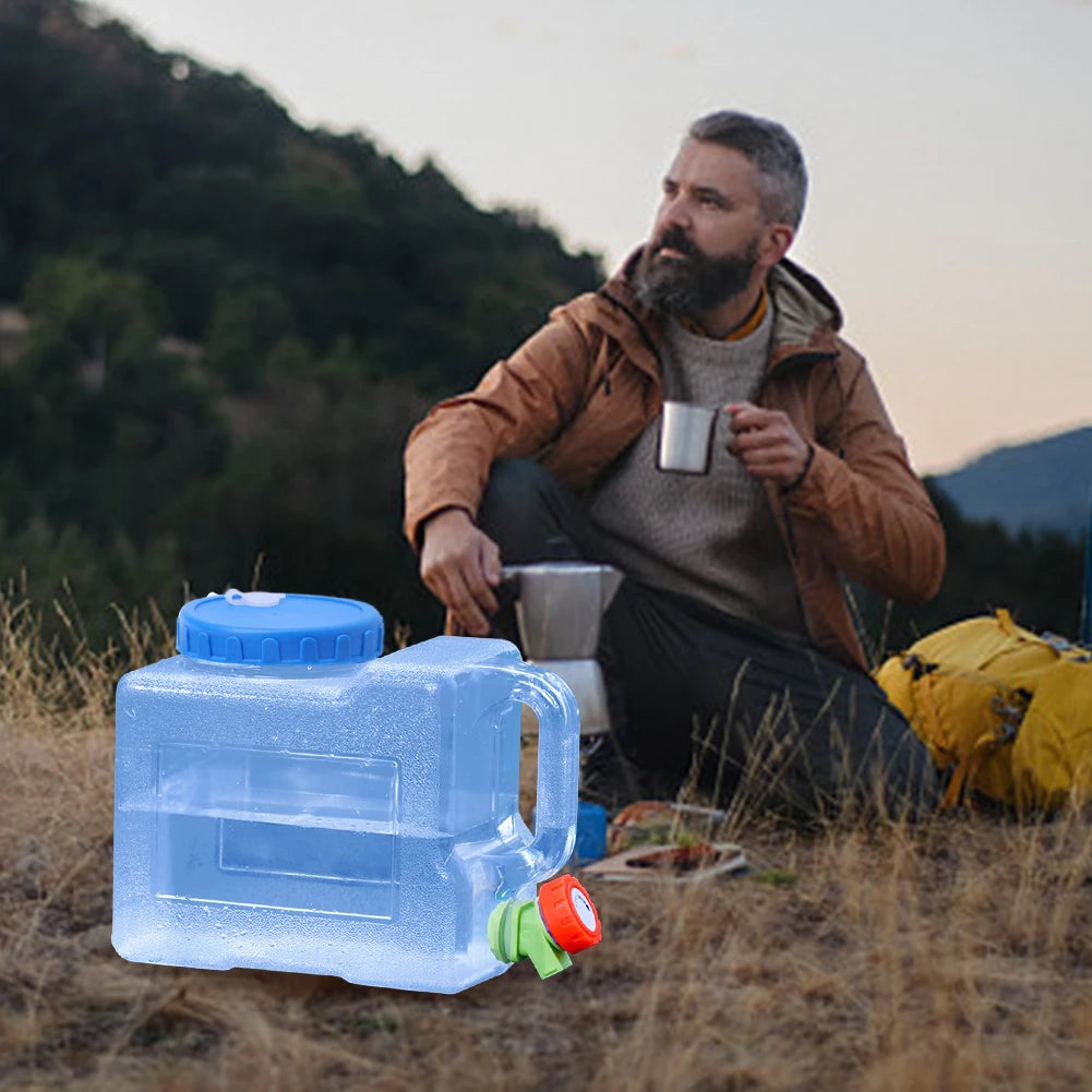 15-3L Portable Water Container with Spigot Water Storage Carrier Water Storage Container for Outdoor Camping Picnic Water Bottle