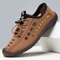 Men's Summer Hollow Out Slip-On Loafers, Breathable Soft Sole Wear-Resistant Casual Clog Shoes-8333