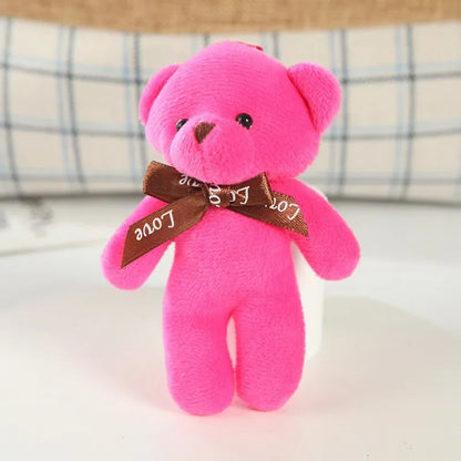 18-90Pcs Mini Teddy Bear Toy Plush Stuffed Bear Doll for Keychain Craft DIY Accessory Birthday Gifts Party Favors Supplies 4.7in