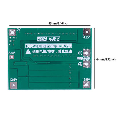 BMS 3S/4S 5A 10A 20A 25A 40A 60A Płytka zabezpieczająca ładowarkę do akumulatorów litowo-jonowych 18650 do wiertarki 12 V z funkcją wzmocnienia/balansu