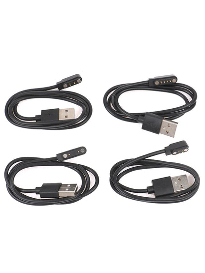 60CM Universal Smart Watch Charger Cord Magnetic Charging Cable 2/4 Pin USB Charger